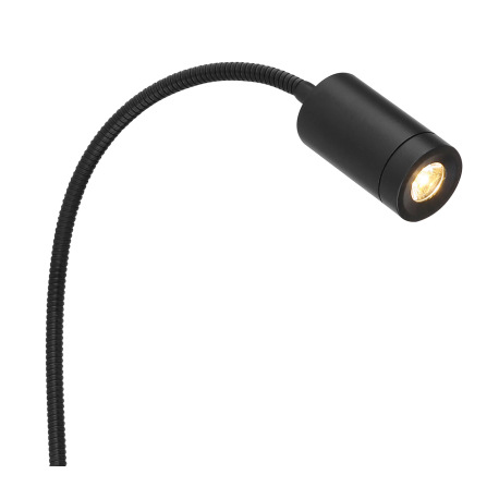 Nástenné svietidlo, kov čierny, plast čierny, Flexo, vypínač, ŠxV:90x500, H:400, vrátane 1xLED 3W 23 8