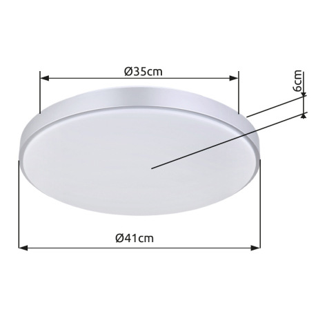 Stropné svietidlo, kov biely, plast strieborný, akryl biely, pamäťová funkcia, nočné svetlo, stmieva 20