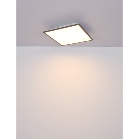 Stropné svietidlo, hliník biely, grafit, akryl opál, DxŠxV: 450x450x75, vrátane 1xLED 24W 230V, 1500 16