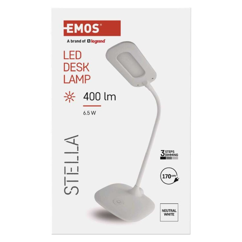 LED stolná lampa STELLA, biela 6