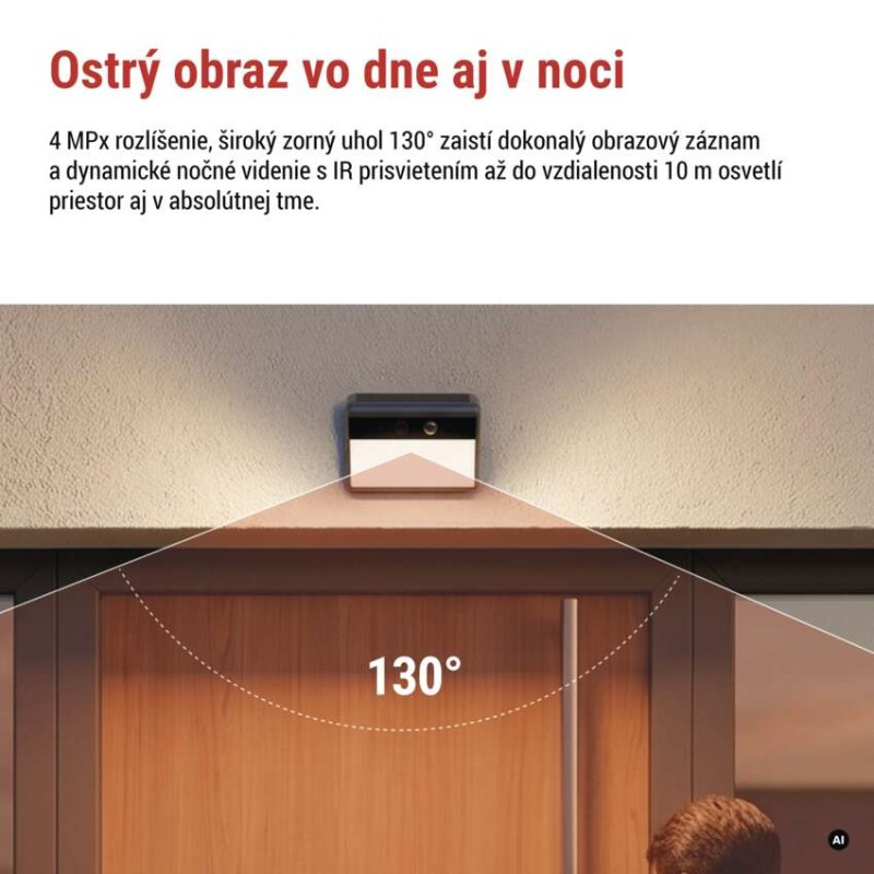 GoSmart Vonkajšia batériová kamera IP-1100G WALL s WiFi a solárnym panelom 3