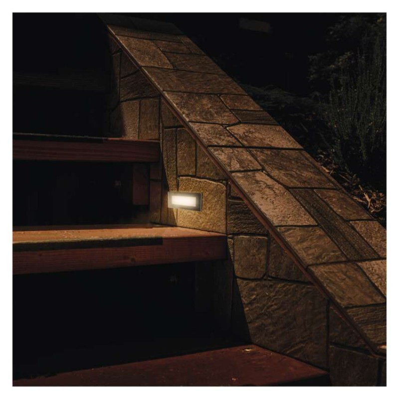 LED orientačné vstavané svietidlo AMAL 123×53, 1,5W tep. b.,IP65 9