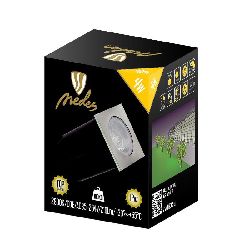 LED vonkajšie podlahové svietidlo 4W / IP67 GL511 / 2800K - LGL514S 4