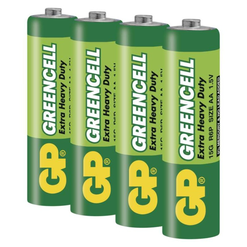 Zinko-chloridová batéria GP Greencell R6 (AA), 4 ks 1