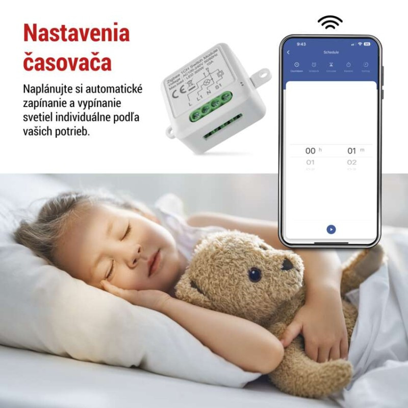 GoSmart spínací modul IP-2101SZ, ZigBee, 1-kanálový 4