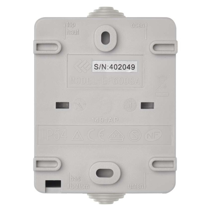 Vypínač nástenný schodiskový č. 1,6 IP54, 1 tlačidlo 2