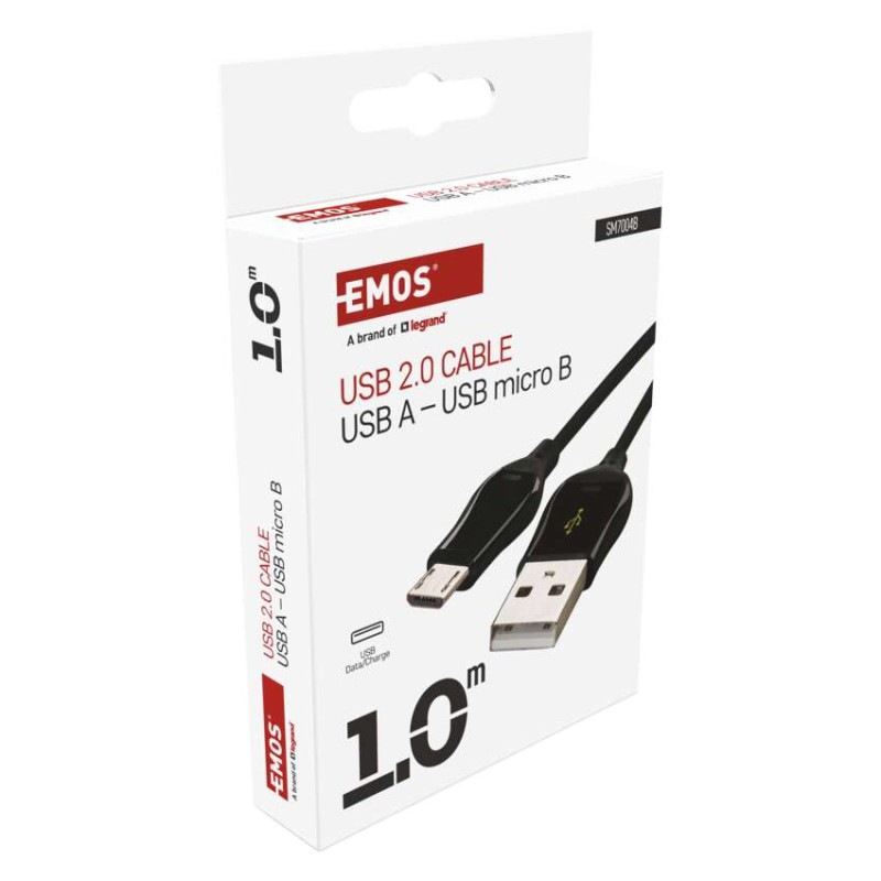 Nabíjací a dátový kábel USB-A 2.0 / micro USB-B 2.0, Quick Charge, 1 m, čierny 4