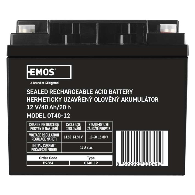Bezúdržbový olovený akumulátor 12 V/40 Ah M6