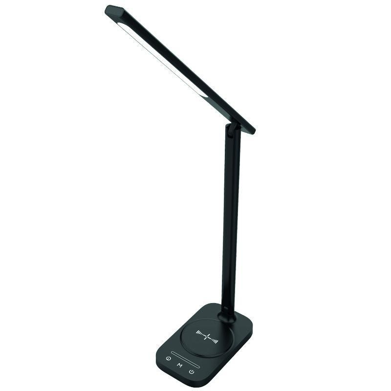LED stolná lampa JENY stmievateľná s časovačom, bezdrôtovým nabíjaním a USB 8W - DL4305/B 1
