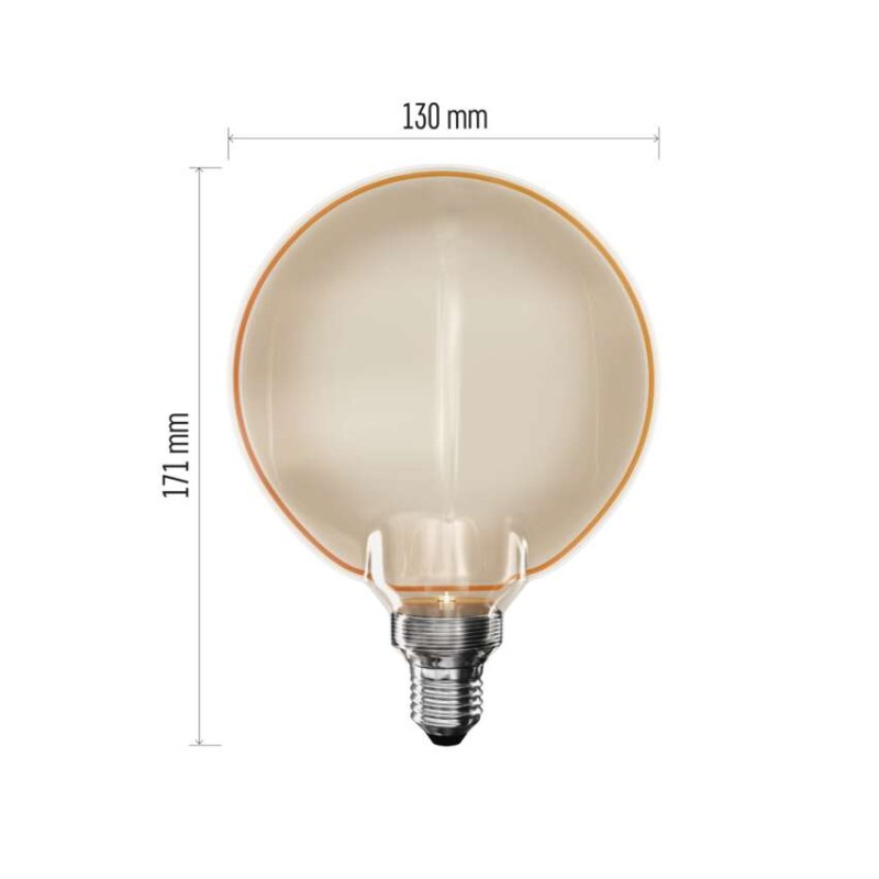 LED žiarovka DECO G130OA / E27 / 4 W (22 W) / 220 lm / flame