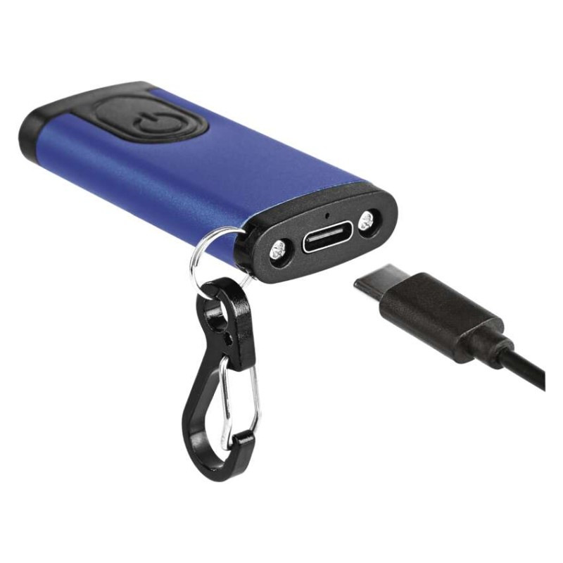 Nabíjacia mini LED baterka - prívesok na kľúče, 100 lm, 12 ks, display box 10