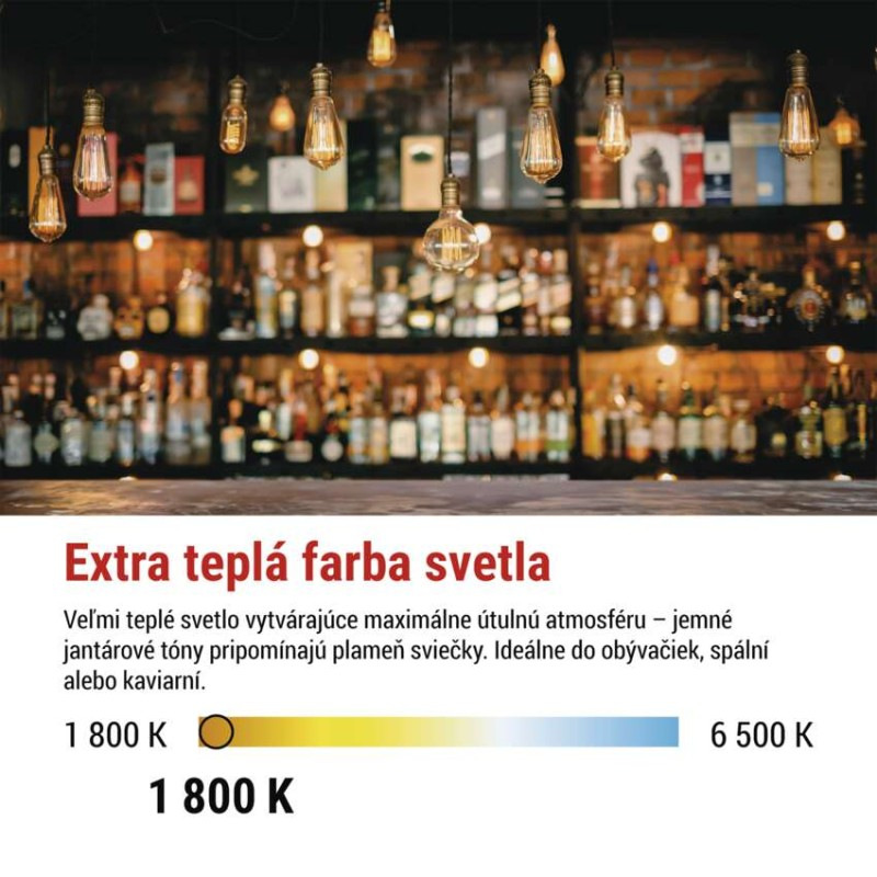 LED žiarovka DECO T30 / E27 / 2 W (11 W) / 100 lm / flame 3