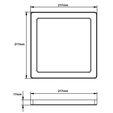 Stropné svietidlo, plast čierny, plast biely, zmena farby svetla prepínačom, fixácia farby, DxŠxV:21 20