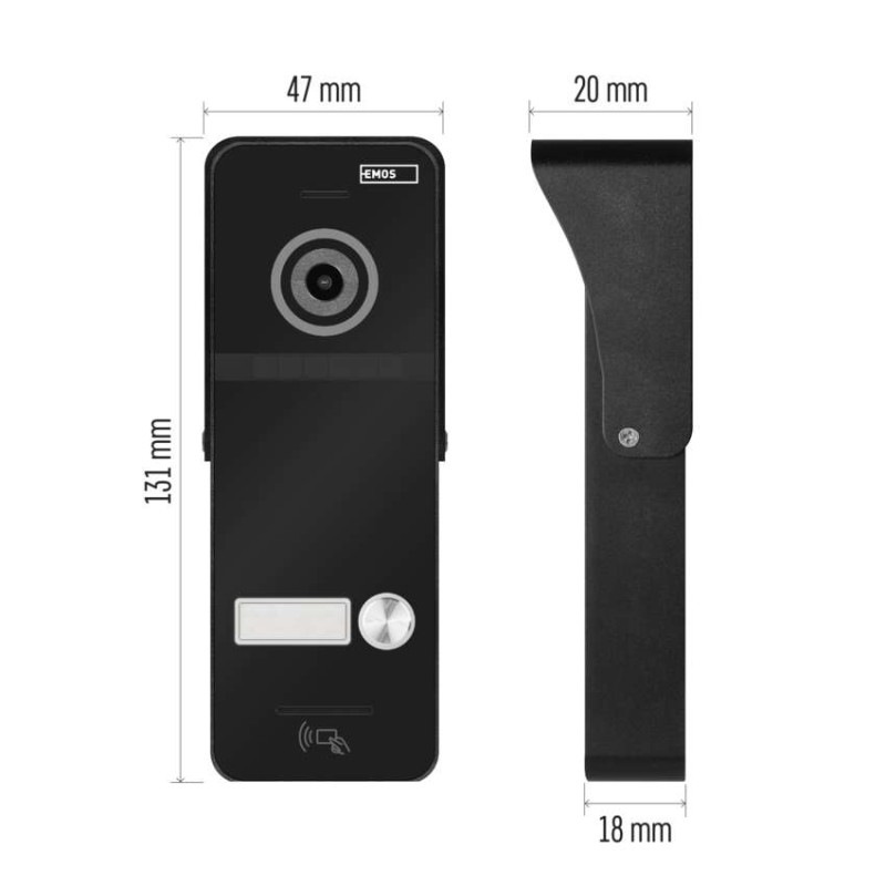 Farebná dverná kamerová jednotka EM-10AHD RF-1 13