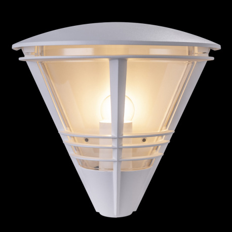 Vonkajšie svietidlo, hliník biely matný, plast priehľadný, IP44, ŠxV:270x250, AL:165, bez žiarovky 1 9