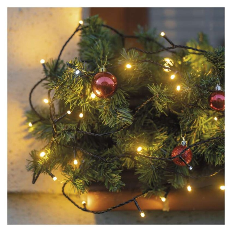 Standard LED spojovacia vianočná reťaz blikajúca, 10 m, vonkajšia, teplá/studená biela 3