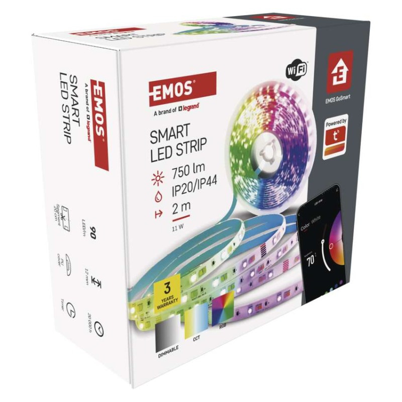 GoSmart LED pásik WiFi 2m, 11W, 750lm, RGB/CCT 10