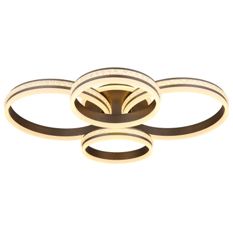 Stropné svietidlo, kov a hliník titánová farba, plastové krištále, akryl biely, stmievateľné, niekoľ 4