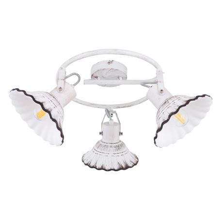 Stropné svietidlo, kov biely a čierny, keramika biela a čierna, Ø520, V: 250, bez žiaroviek 3xE27, m 1