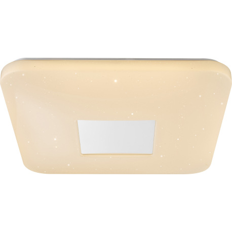 Stropné svietidlo, kov biela, biely akryl, chróm, stmievateľné, diaľkové ovládanie, fixácia farieb, 14