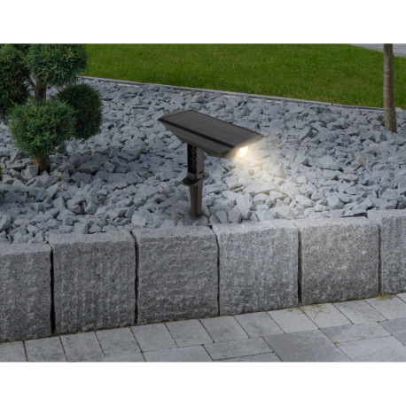 Solárne svietidlo, plast čierny, plast priehľadný, vypínač, nastaviteľné, nastaviteľný svetelný kuže 11