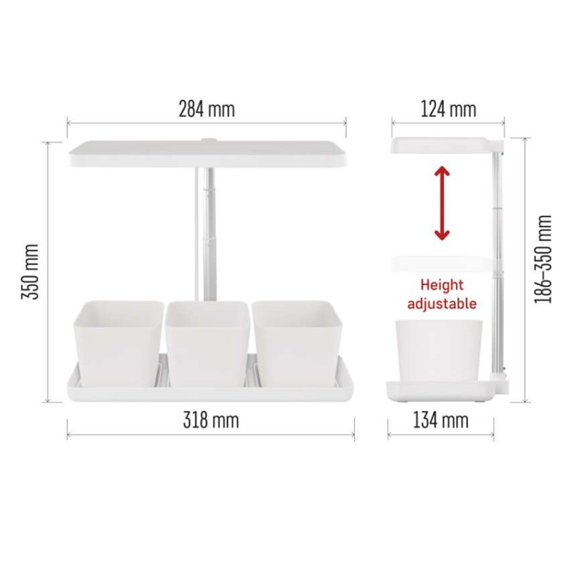 LED GROW pestovateľská lampa 7 W, časovač, stmievateľná lampa, biela 2