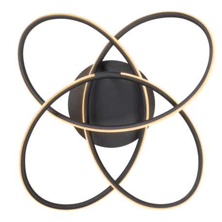 Stropné svietidlo, kov čierny, plast biely, Ø600, V: 127, vrátane 1xLED 30W 230V, 1370lm, 3000K 3