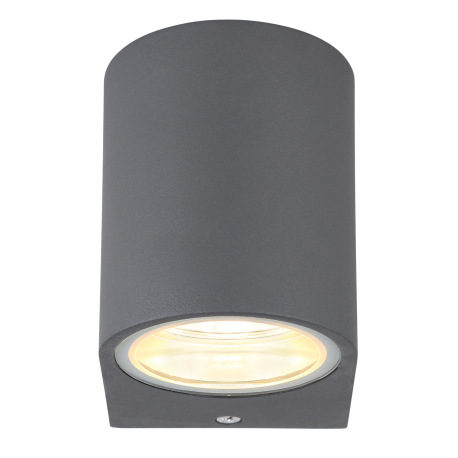 Vonkajšie svietidlo, hliník antracit, sklo priehľadné, svieti smerom dole, IP44, ŠxV:70x80, H:90, be 8