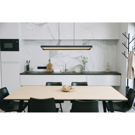 Závesné svietidlo, kov čierny, hliník antracit, akryl biely, stmievateľné, niekoľko úrovní pomocou n 1