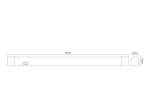 LED kúpeľňové svietidlo 15W / IP44 / 600 / 4000K - LNL7121/BK 7
