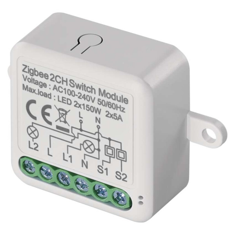 GoSmart spínací modul IP-2102SZ, ZigBee, 2-kanálový 9