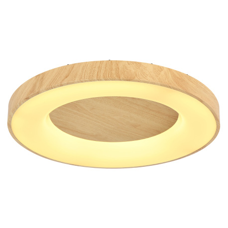 Stropné svietidlo, kov biely/imitácia dreva, plast opál, pamäťová funkcia, nočné svetlo, stmievateľn 5