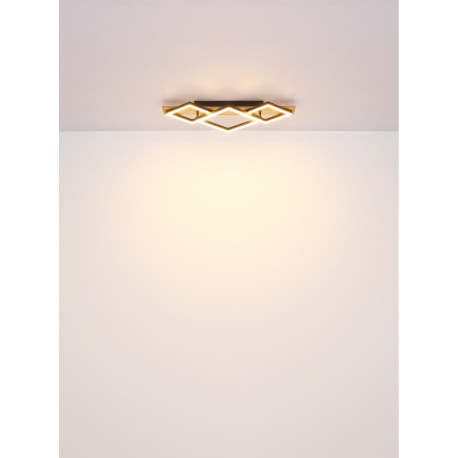 Stropné svietidlo, čierny matný kov, MDF sivý, plast vo farbe šampaň, plast biely, DxŠxV: 540x312x75 14