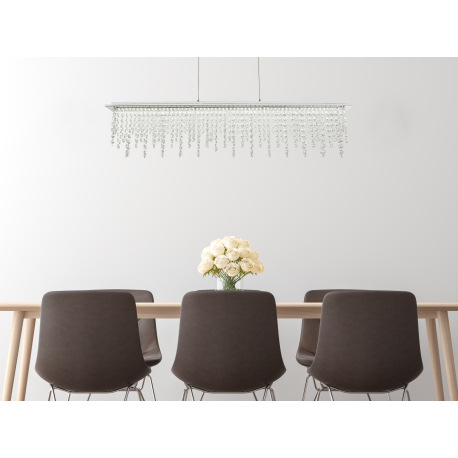 Závesné svietidlo, chróm, K5 kryštály priehľadné, stmievateľné, zmena farby svetla 3000-4500-6000K, 1