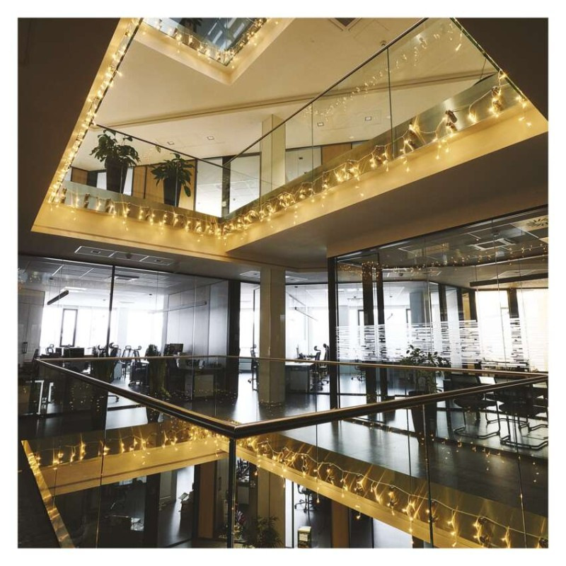 Profi LED spojovacia reťaz blikajúca biela – cencúle, 3 m, vonkajšia, teplá biela 4