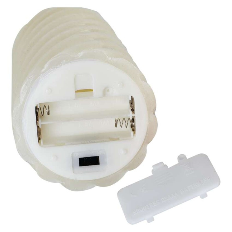 LED dekorácia – vosková sviečka, 17 cm, 2x AAA, vnútorná, teplá biela, 2 ks, časovač 6