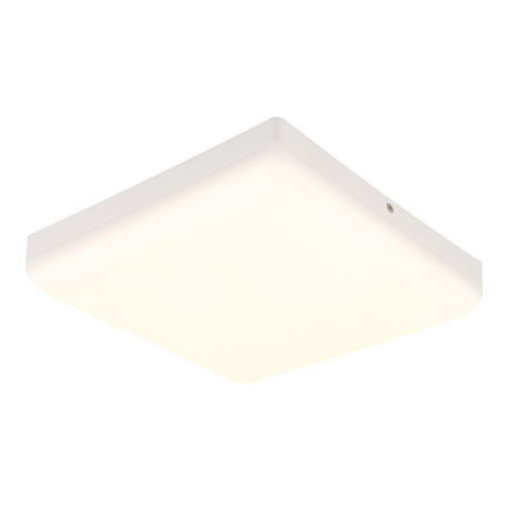 Stropné svietidlo, plast biely, DxŠxV: 220x220x50mm, vrátane LED 12W 230V, zdroj 1430lm, výstup 780l