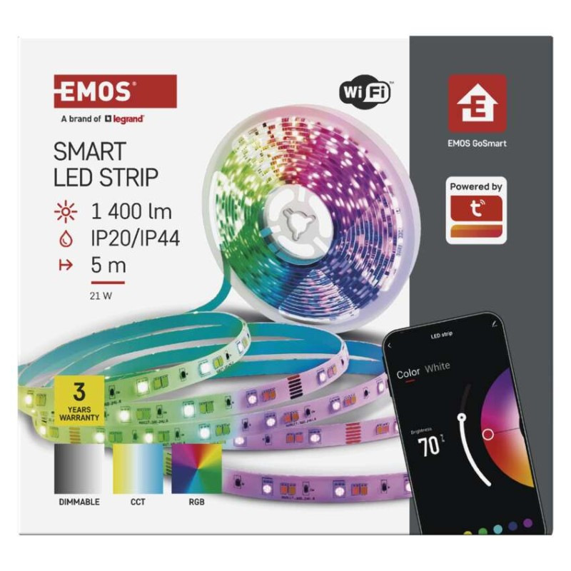 GoSmart LED pásik WiFi 5m, 22W, 1400lm, RGB/CCT 7