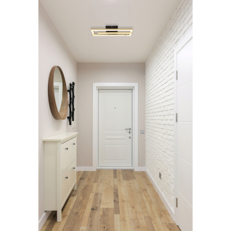 Stropné svietidlo, plast čierny, matný plast zlatej farby, číre plastové krištále, plast biely, polo 1