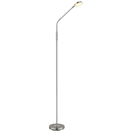 Stojanová lampa, kov nikel matný, akryl satinovaný, priehľadné, dotykové zapnutie/vypnutie, dotykový 20