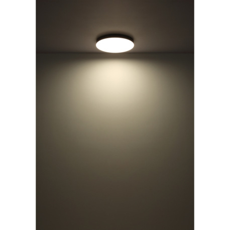 Stropné svietidlo, plast biely, posuvný prepínač, fixácia farieb, ø: 400 mm, V: 45 mm, vrátane LED 3 6