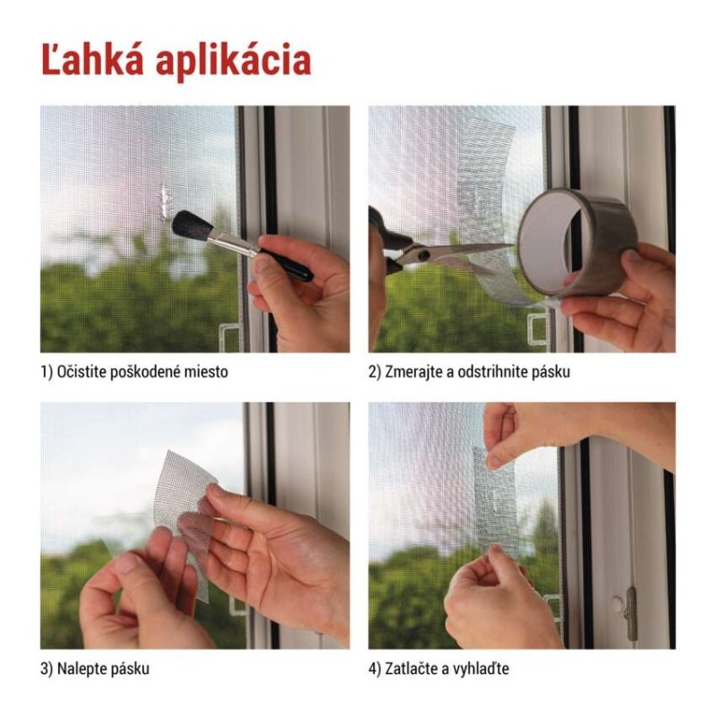 Páska na opravu siete proti hmyzu 50 mm / 2 m, priehľadná 2