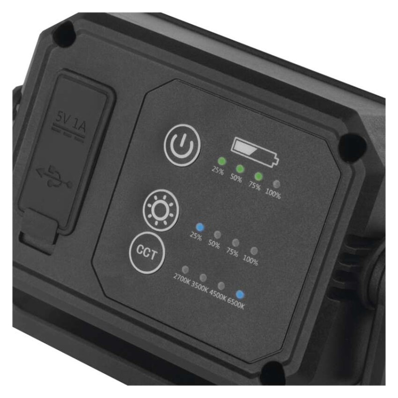 COB LED nabíjací pracovný reflektor P4542, 900 lm, 4400 mAh 13