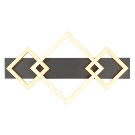 Stropné svietidlo, čierny matný kov, MDF sivý, plast vo farbe šampaň, plast biely, DxŠxV: 540x312x75 4