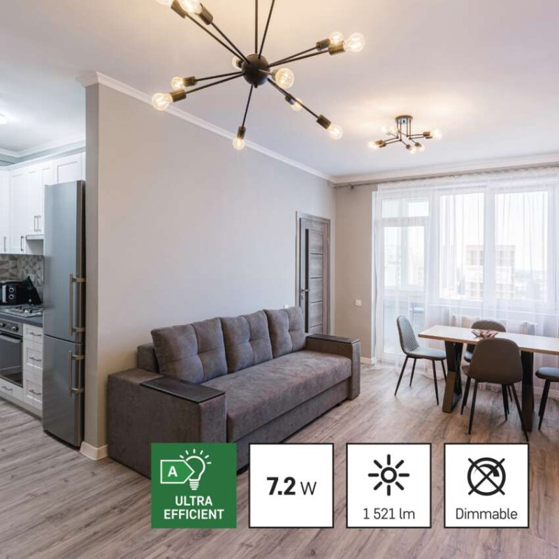 LED žiarovka Filament A60 A CLASS / E27 / 7,2 W (100 W) / 1521 lm / teplá biela 8