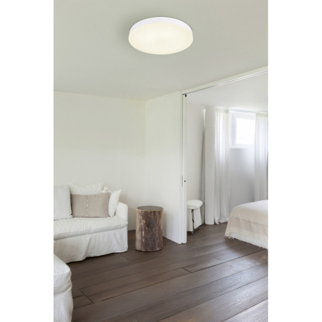 Stropné svietidlo, plast biely, posuvný prepínač, fixácia farieb, ø: 400 mm, V: 45 mm, vrátane LED 3 1