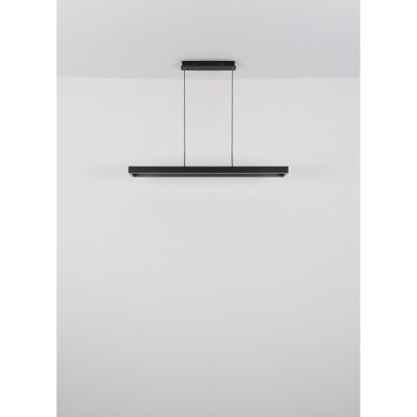 Závesné svietidlo, kov čierny, hliník antracit, akryl biely, stmievateľné, niekoľko úrovní pomocou n 11