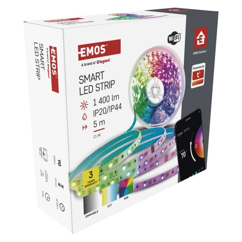 GoSmart LED pásik WiFi 5m, 22W, 1400lm, RGB/CCT 10