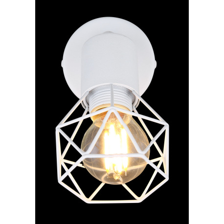 Nástenné svietidlo, kov biely, ŠxV:80x135, H: 90, bez žiarovky 1xE14, max. 40W 230V 11