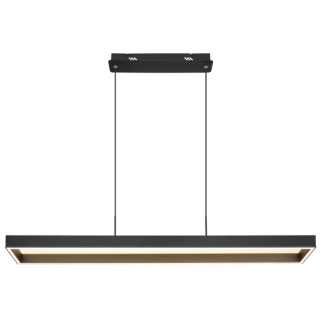 Závesné svietidlo, kov čierny, hliník antracit, akryl biely, stmievateľné, niekoľko úrovní pomocou n 15